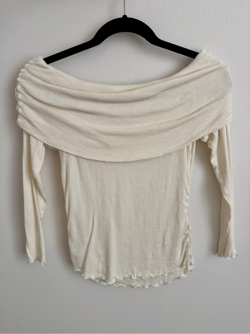 Zara Ruched Semi-Sheer Cotton Top - Picture 2 of 2